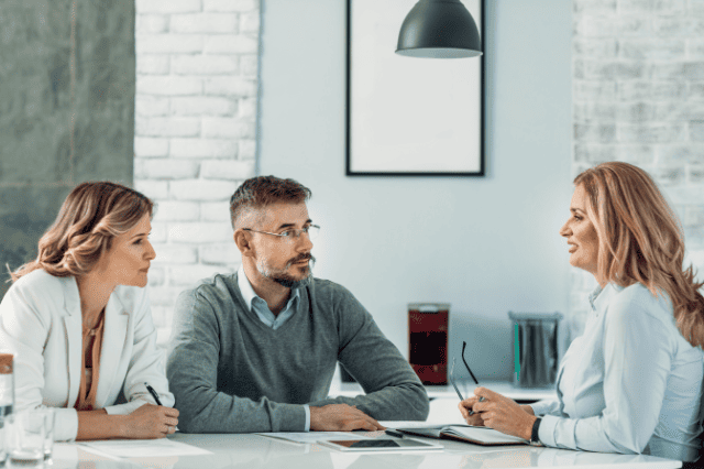 Teachers consulting advisor to assess whether a trust loan suits their financial goals Teachers consulting advisor to assess whether a trust loan suits their financial goals